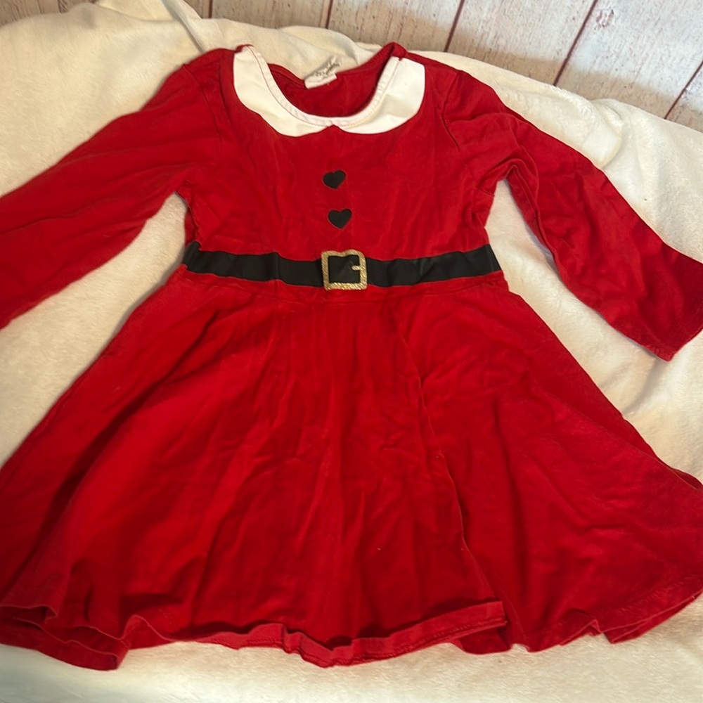 EUC H&M Toddler Girls Santa Dress